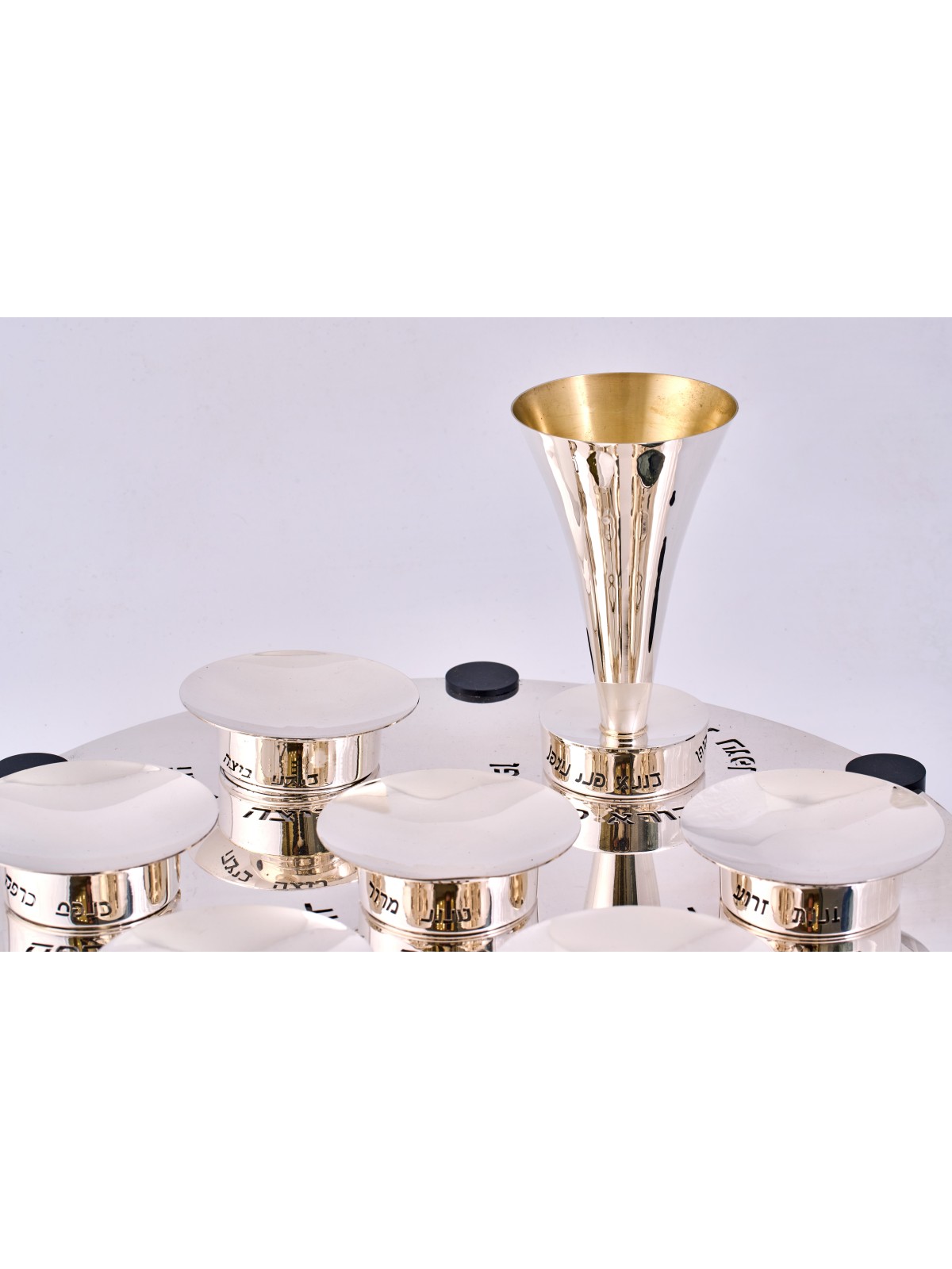 Grande assiette de Seder contemporaine de luxe en Ster, cadeaux de Pâque,