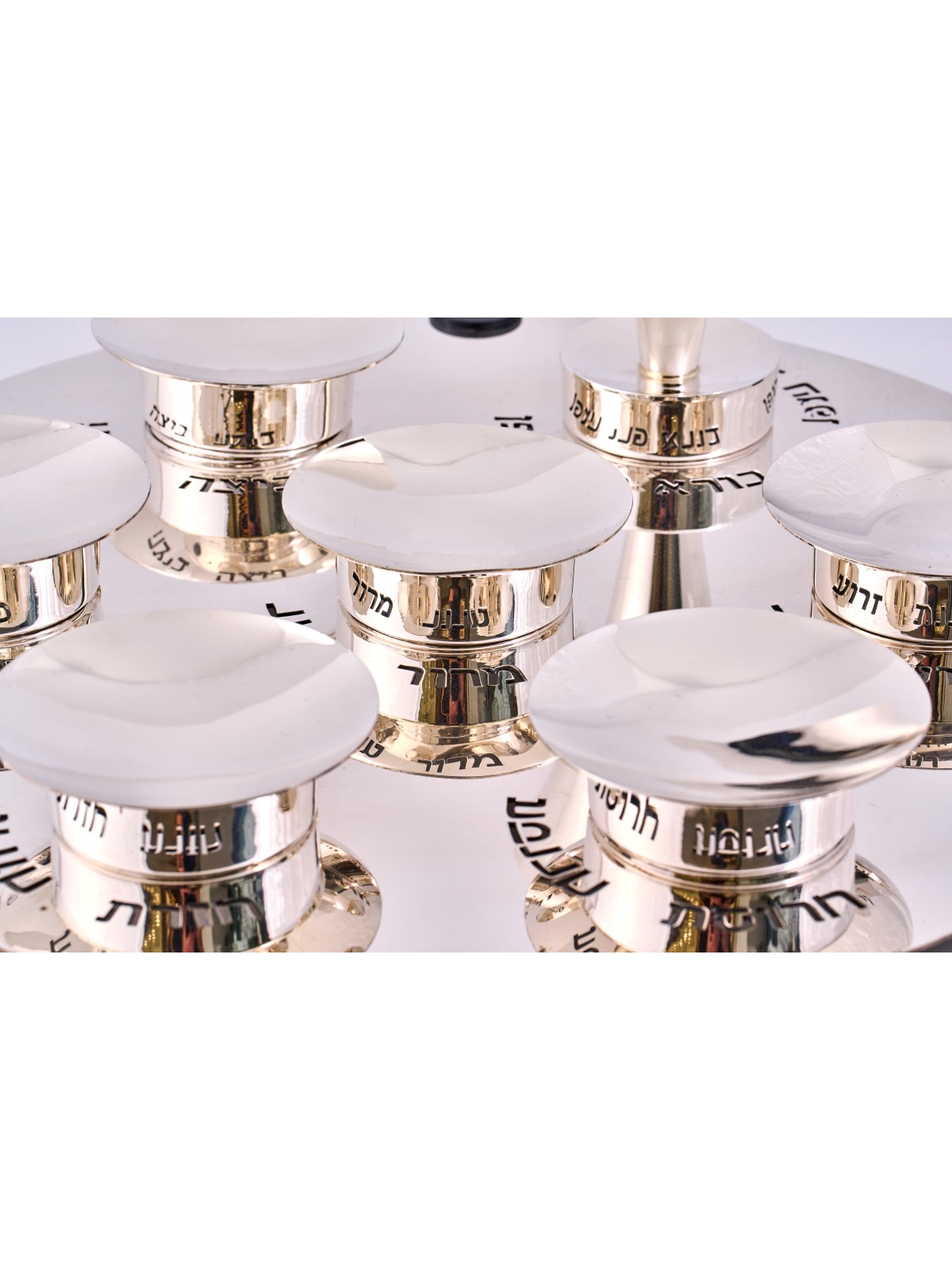 Grande assiette de Seder contemporaine de luxe en Ster, cadeaux de Pâque,
