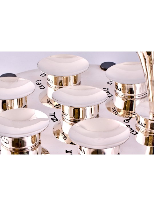 Grande assiette de Seder contemporaine de luxe en Ster, cadeaux de Pâque,