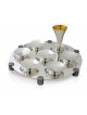 Grande assiette de Seder contemporaine de luxe en Ster, cadeaux de Pâque,