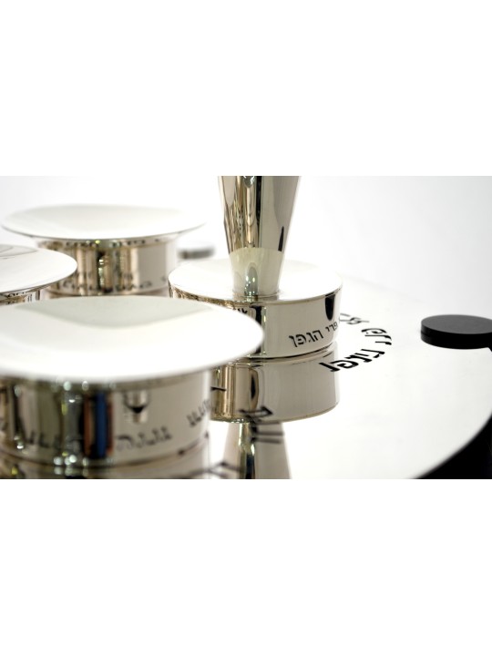 Grande assiette de Seder contemporaine de luxe en Ster, cadeaux de Pâque,