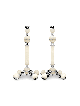 Unique Sterling Silver & White Onyx Stone Candlest , Extra Large Candl