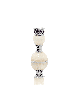 Unique Sterling Silver & White Onyx Stone Candlest , Extra Large Candl