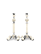 Unique Sterling Silver & White Onyx Stone Candlest , Extra Large Candl