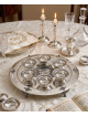 Big Handmade Pure Silver Filigree Passover Plate w , Passover Gifts ,