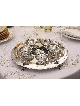 Grande plaque de Pâque en filigrane d’argent pur faite à la main avec cadeaux de Pâque,