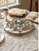 Grande plaque de Pâque en filigrane d’argent pur faite à la main avec cadeaux de Pâque,
