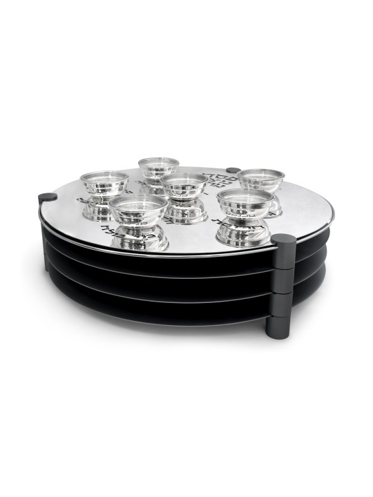 Minimalist Large Three Tier Seder Plate From Sterl , Aluminum Seder Pl