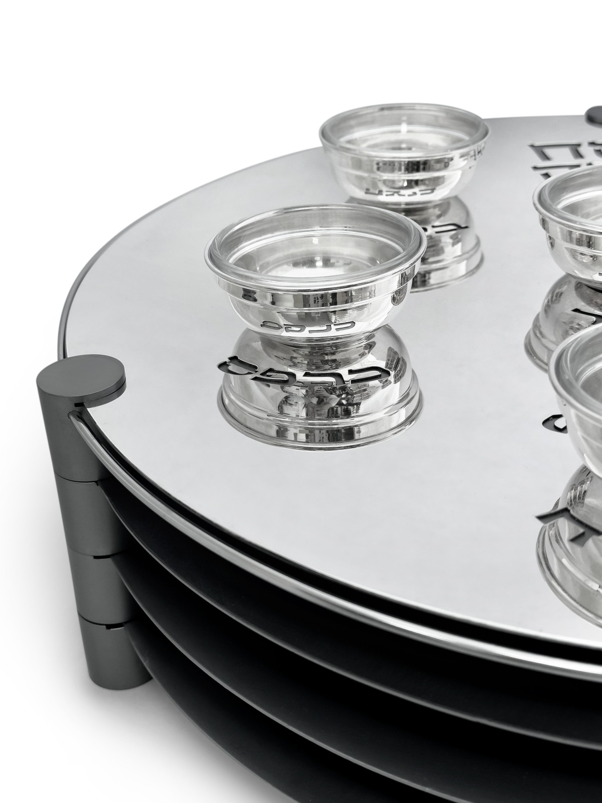 Minimalist Large Three Tier Seder Plate From Sterl , Aluminum Seder Pl