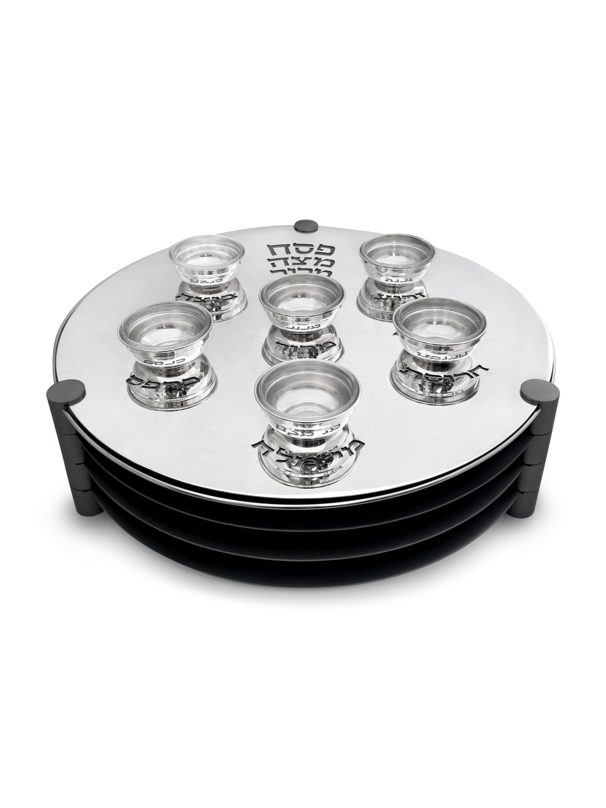 Minimalist Large Three Tier Seder Plate From Sterl , Aluminum Seder Pl