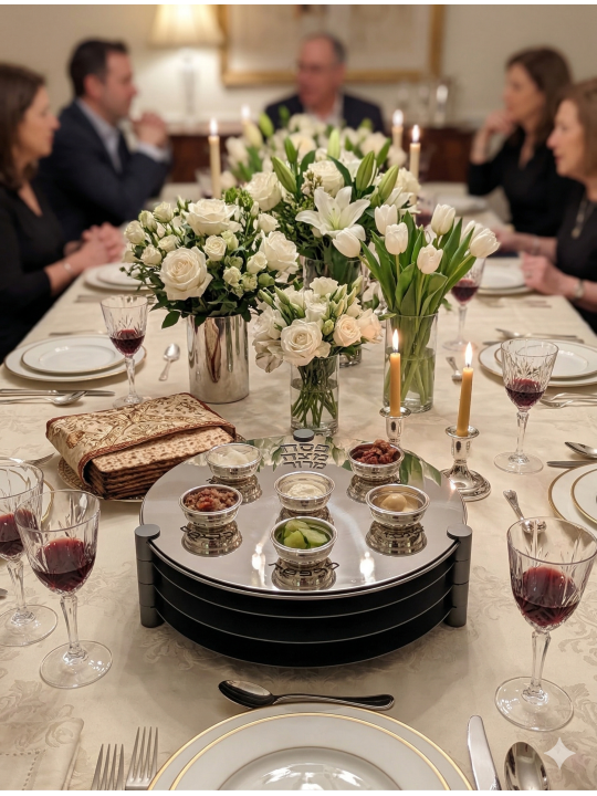Minimalist Large Three Tier Seder Plate From Sterl , Aluminum Seder Pl