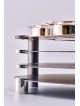 Grande plaque de Pâque moderne extraordinaire avec Thr, Aluminium Seder Pl