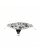 Luxury Square Silver Pesach Seder Plate Raised on  , Passover Gifts ,