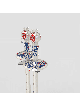 Custom Silver Torah Holly Rollers With Enamel , Tu B'Av Gifts , Israel