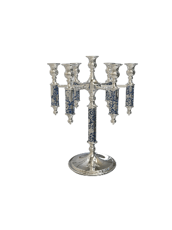 Classic 7+1 Candelabra Arms Silver Leaf Patterns , Passover Gifts , Is