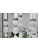 Five Arms White Onyx Candelabra with Amethyst Ston , Passover Gifts ,
