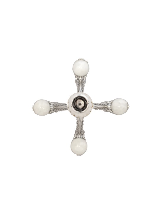 Candélabre en onyx blanc à cinq bras avec améthyste Ston, cadeaux de Pâque,
