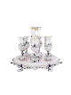 Silver Liquor Set with Pink Onyx and Amethyst Ston , Passover Gifts ,