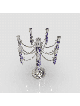 7+1 bras en argent sterling motifs de feuilles exquis C, cadeaux de Pâque,