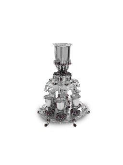 Amethyst Stones Sterling Silver Wine Fountain , Kiddush Fountains , Is