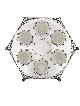 Énorme plaque de Seder surélevée en filigrane d’argent hexagonal wi , cadeaux de Pâque ,