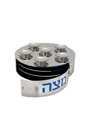 Grande plaque de Seder de Pâque extraordinaire avec porte, Seder en aluminium Pl