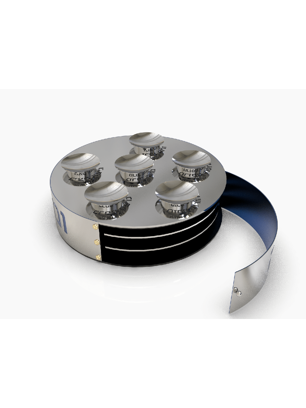 Extraordinary Large Passover Seder Plate with Door , Aluminum Seder Pl