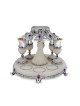 Fontaine à vin unique en son genre avec pierre d'onyx blanc, fontaines de Kiddouch