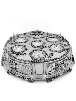 Seder traditionnel en argent sterling unique en son genre, cadeaux de Pâque,