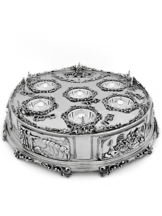 Seder traditionnel en argent sterling unique en son genre, cadeaux de Pâque,