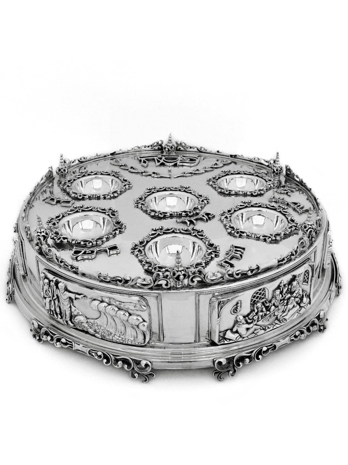 Seder traditionnel en argent sterling unique en son genre, cadeaux de Pâque,