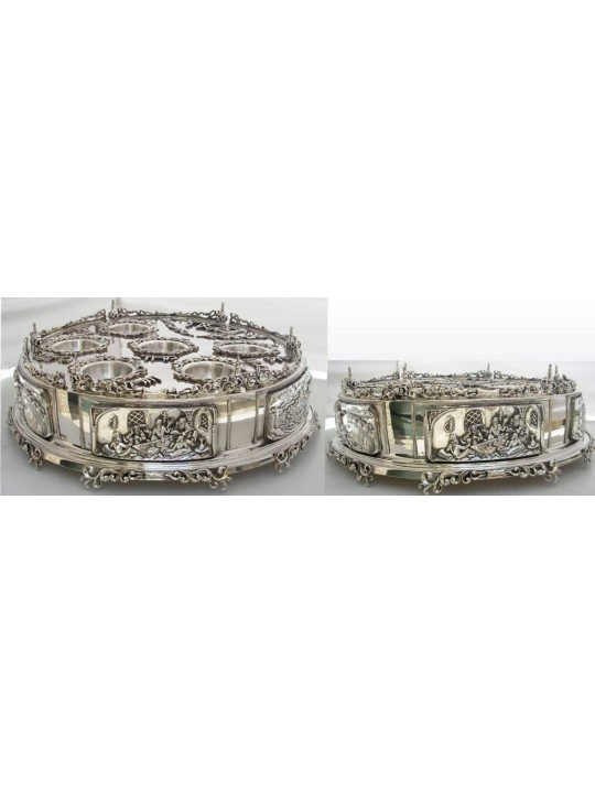 Seder traditionnel en argent sterling unique en son genre, cadeaux de Pâque,