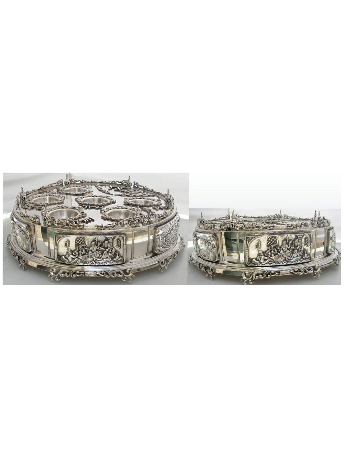 Seder traditionnel en argent sterling unique en son genre, cadeaux de Pâque,