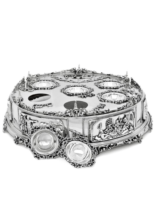 One-of-a-kind Sterling Silver Traditional Seder Pl , Passover Gifts ,