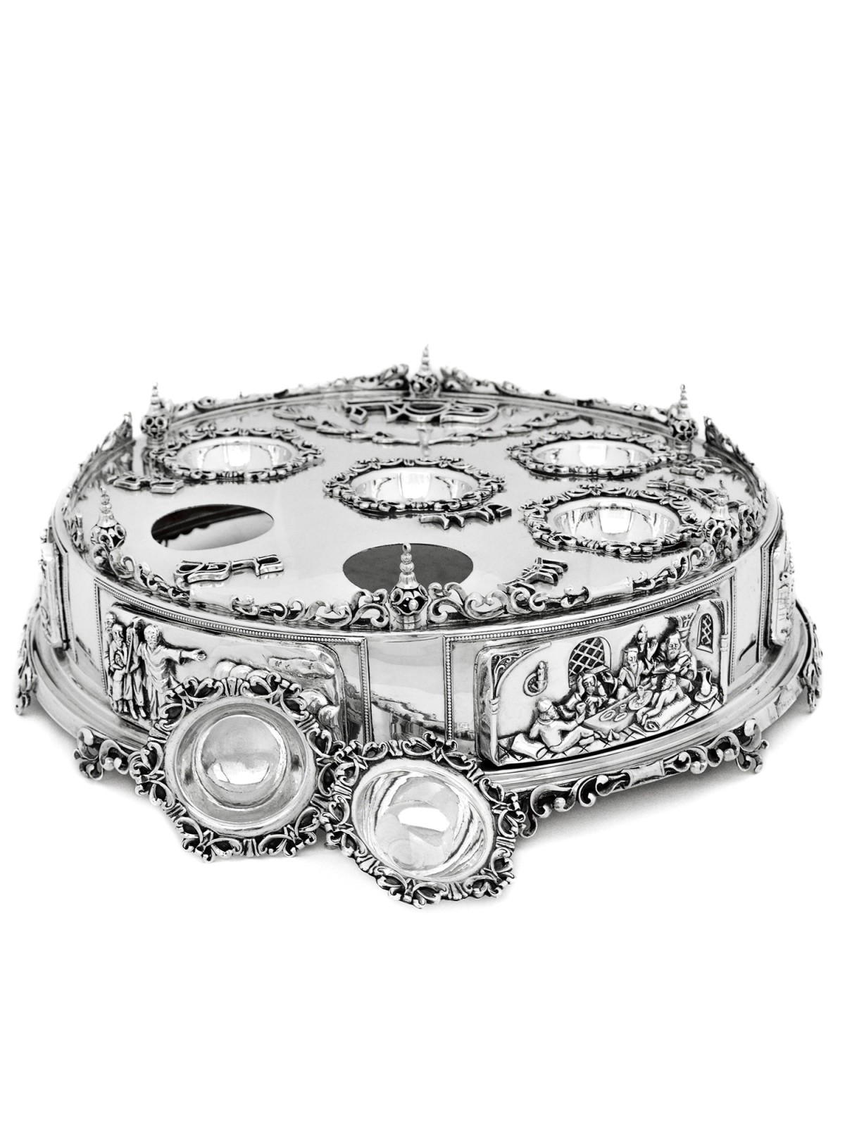 One-of-a-kind Sterling Silver Traditional Seder Pl , Passover Gifts ,