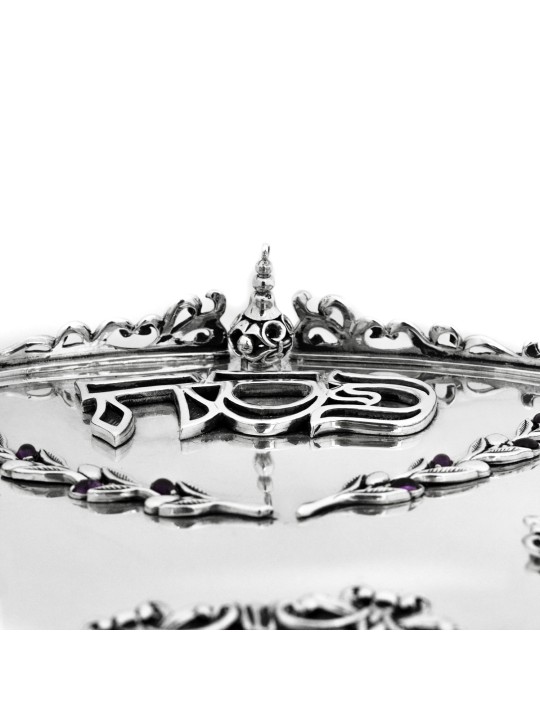 Seder traditionnel en argent sterling unique en son genre, cadeaux de Pâque,