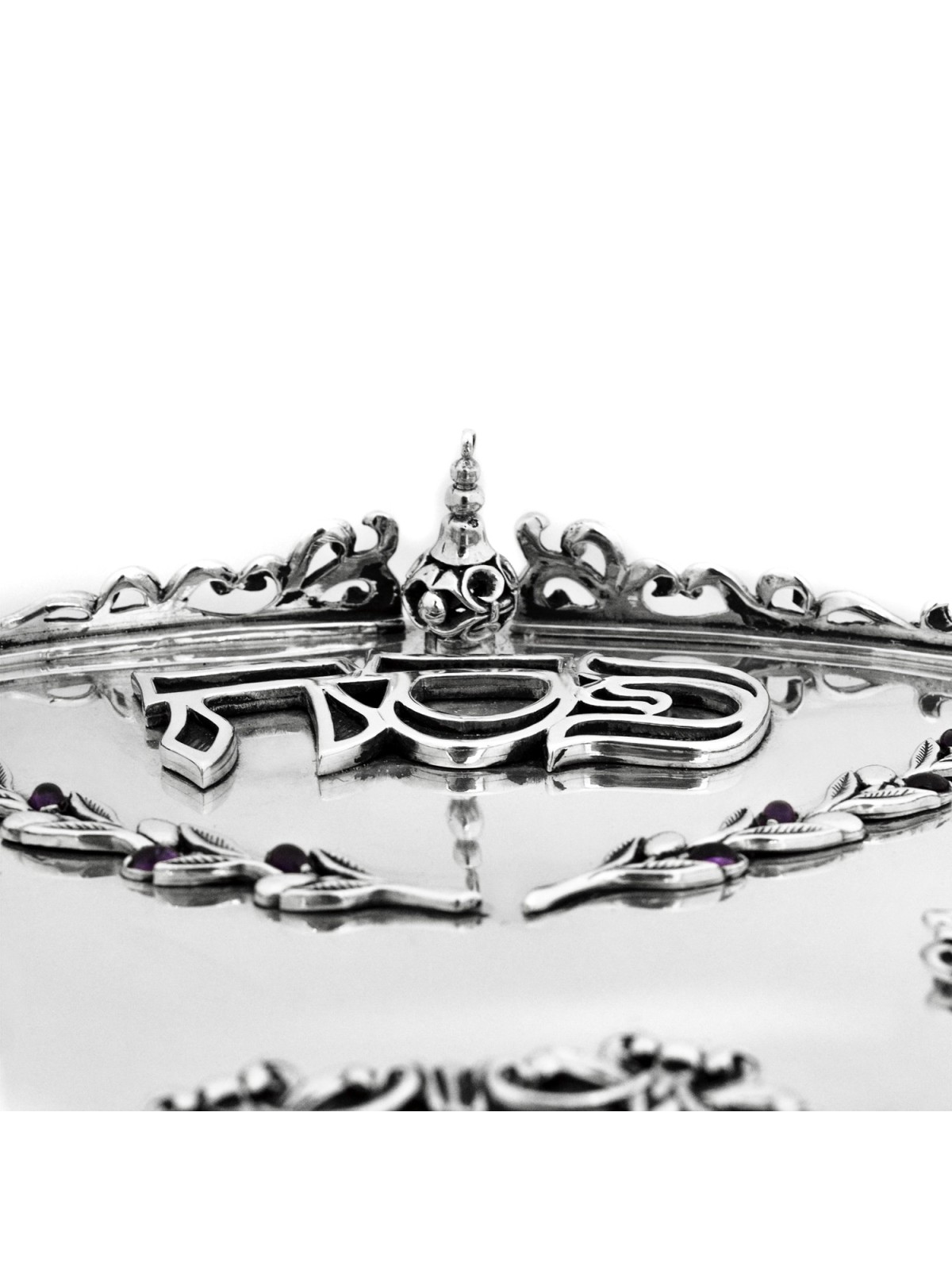 One-of-a-kind Sterling Silver Traditional Seder Pl , Passover Gifts ,