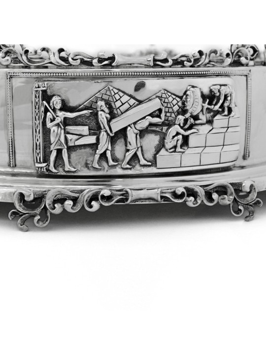 Seder traditionnel en argent sterling unique en son genre, cadeaux de Pâque,