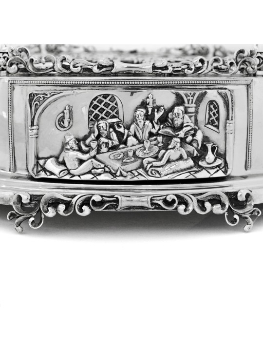 One-of-a-kind Sterling Silver Traditional Seder Pl , Passover Gifts ,