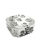 Modern Silver and Aluminum Seder Plate with Passov , Passover Gifts ,