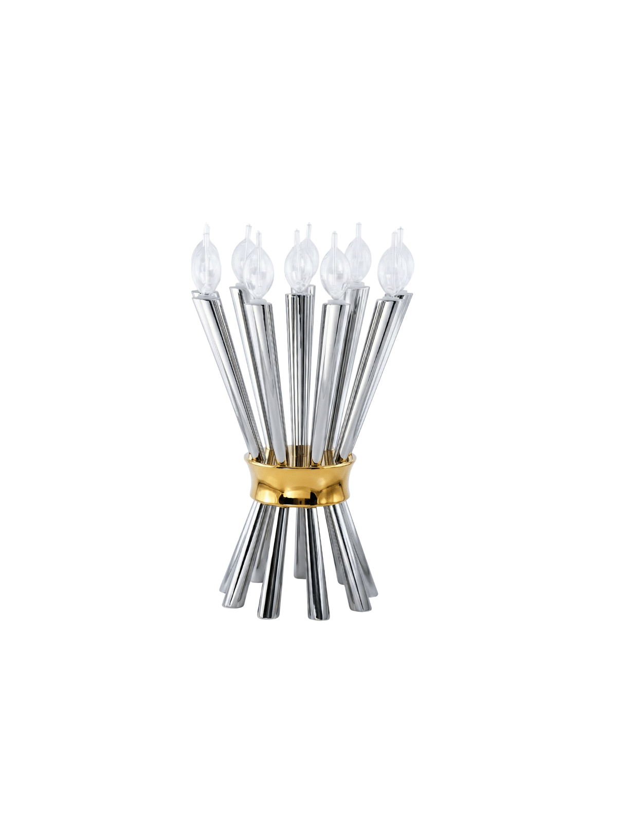Monumental Sterling Silver Ten-Light Candelabra wi , Nature Candelabra