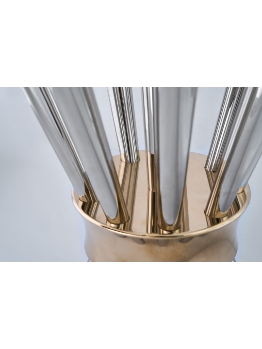Candélabre monumental à dix lumières en argent sterling avec candélabre nature