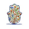 Yair Emanuel Large Hand Painted Hamsa on Base P... | Table Decorations