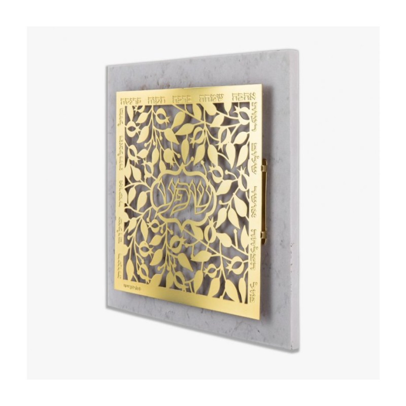 Dorit Judaica Gold Plated Wall Plaque C... | Floating Letters by Dorit