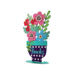 Dorit Judaica Colorful Flower Sculpture with Wo... | Table Decorations
