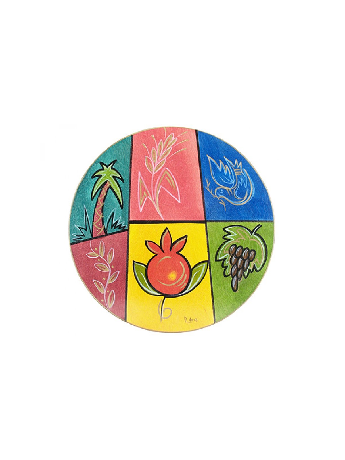 Round Placemat Seven Species by Kakadu Art | Table Decorations