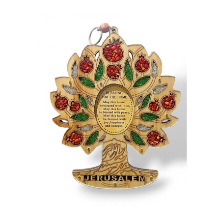 Wood Wall Hanging Colorful Tree of Life with Leafy ... | Wall Hangings