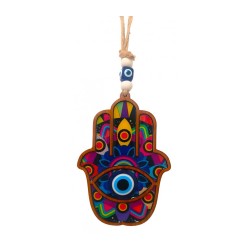 Wooden Hamsa Wall Hanging with Protection from Evil... | Wall Hangings