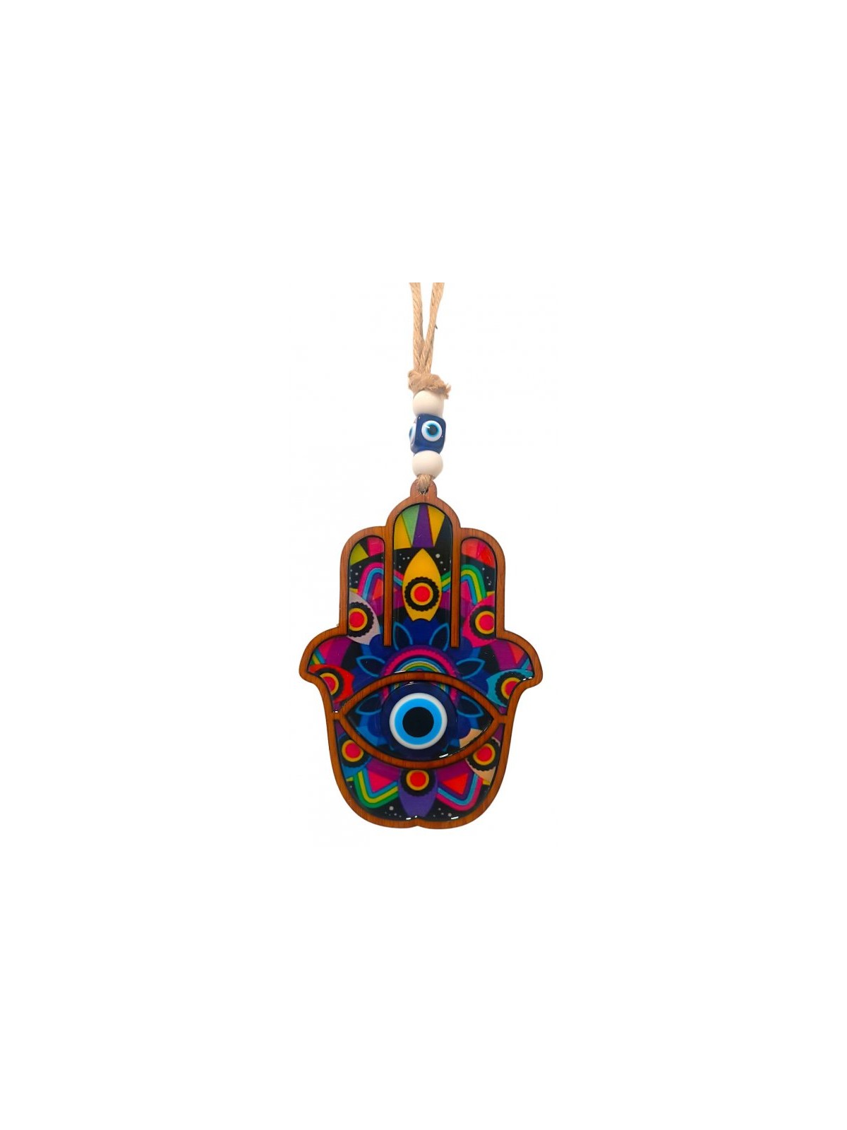 Wooden Hamsa Wall Hanging with Protection from Evil... | Wall Hangings