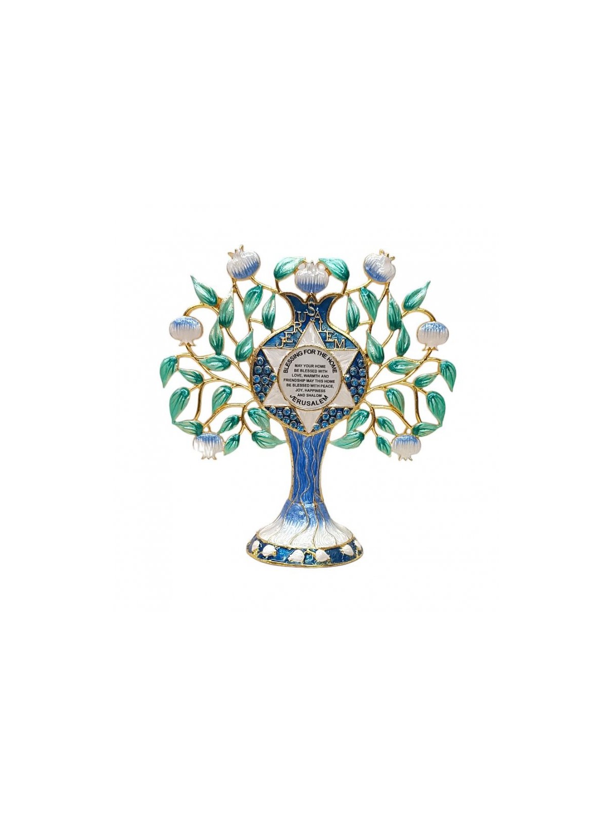 Gleaming Free Standing Enamel Pomegranate Tree ... | Table Decorations